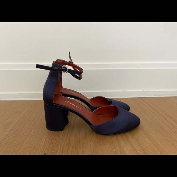 3.1 Phillip Lim Satin Block Heel Pumps - Picture 3 of 6